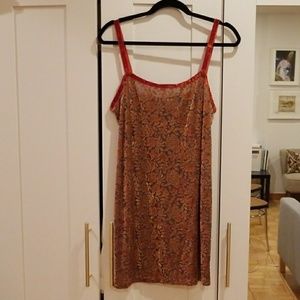Vintage Velvet Burnout Mini A pipe Dress